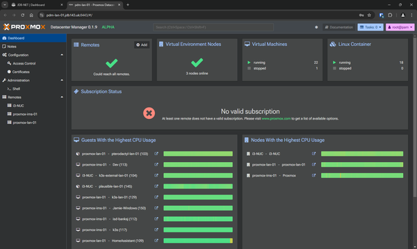 Proxmox Datacenter Manager